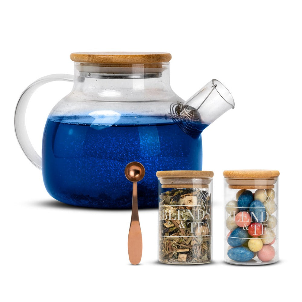 Pack Tetera Bambú + Infusión Glitter + Chocolate + Cuchara1#Sin color