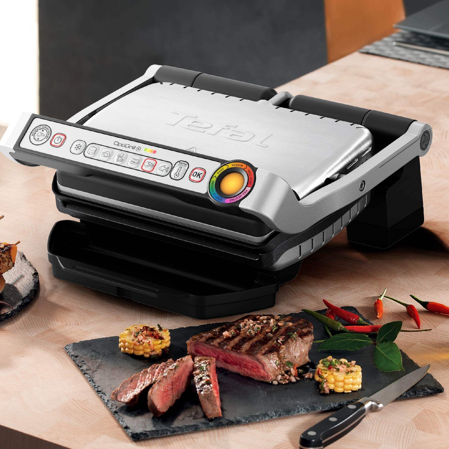 Parrilla Eléctrica Inteligente Optigrill1#Acero