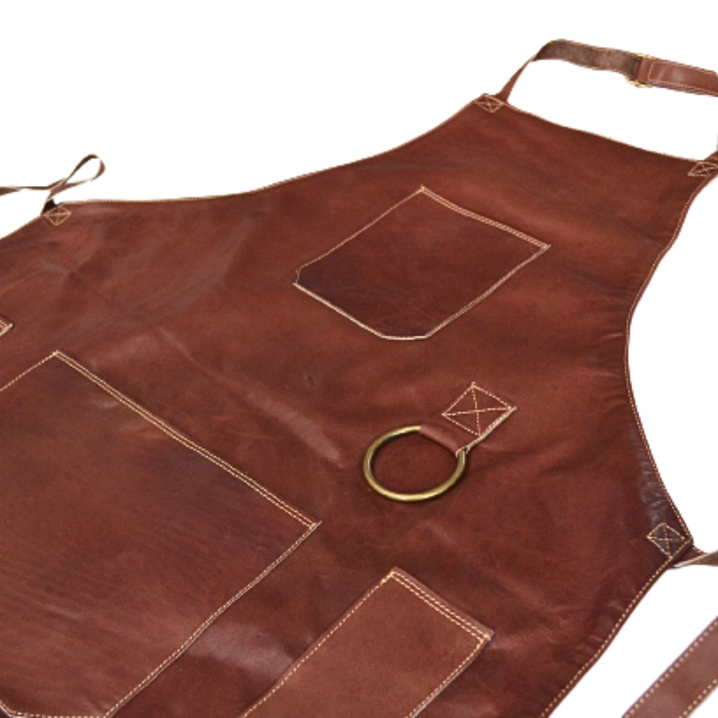 Pechera De Cuero Artesanal3#Café Oscuro