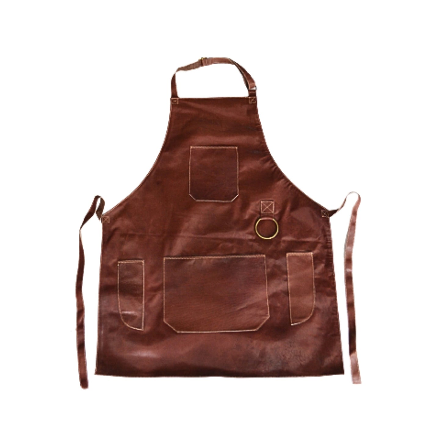 Pechera De Cuero Artesanal2#Café Oscuro