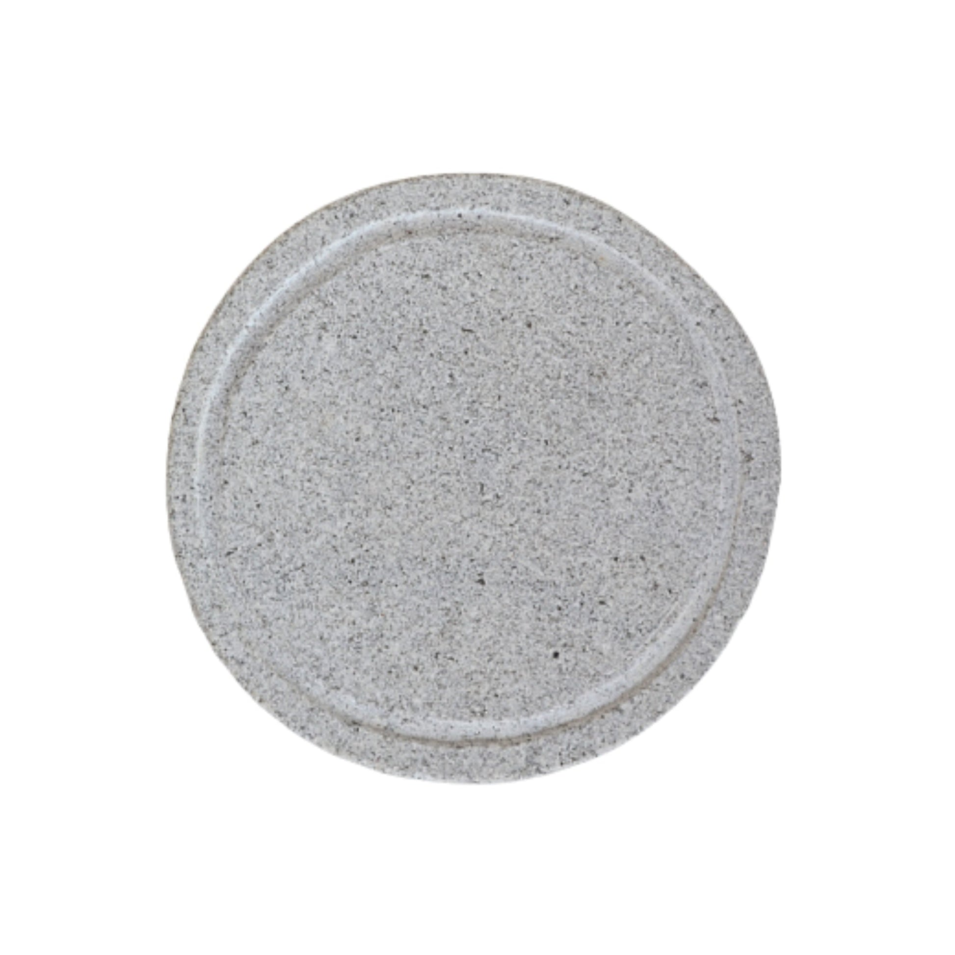 Plato Provoleta Piedra Cantera con Borde2#Gris