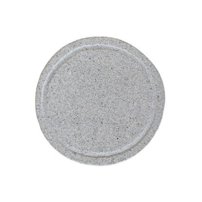 Plato Provoleta Piedra Cantera con Borde2#Gris