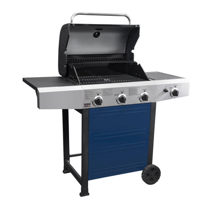 Parrilla Michigan 3 Quemadores + Quemador Lateral BBQ304GCBLUE4#Azul