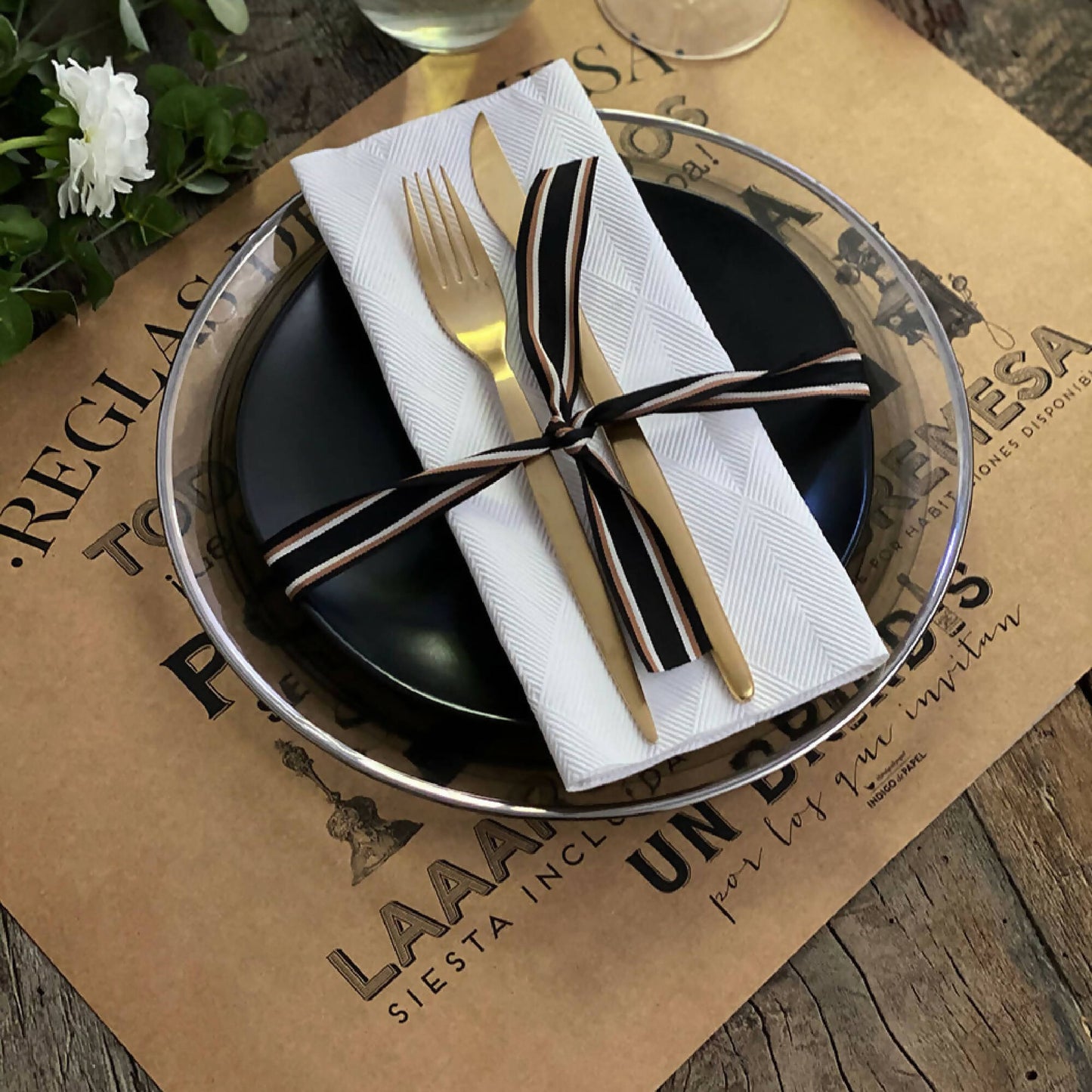 Individual Kraft Reglas de la Cocina2#Café