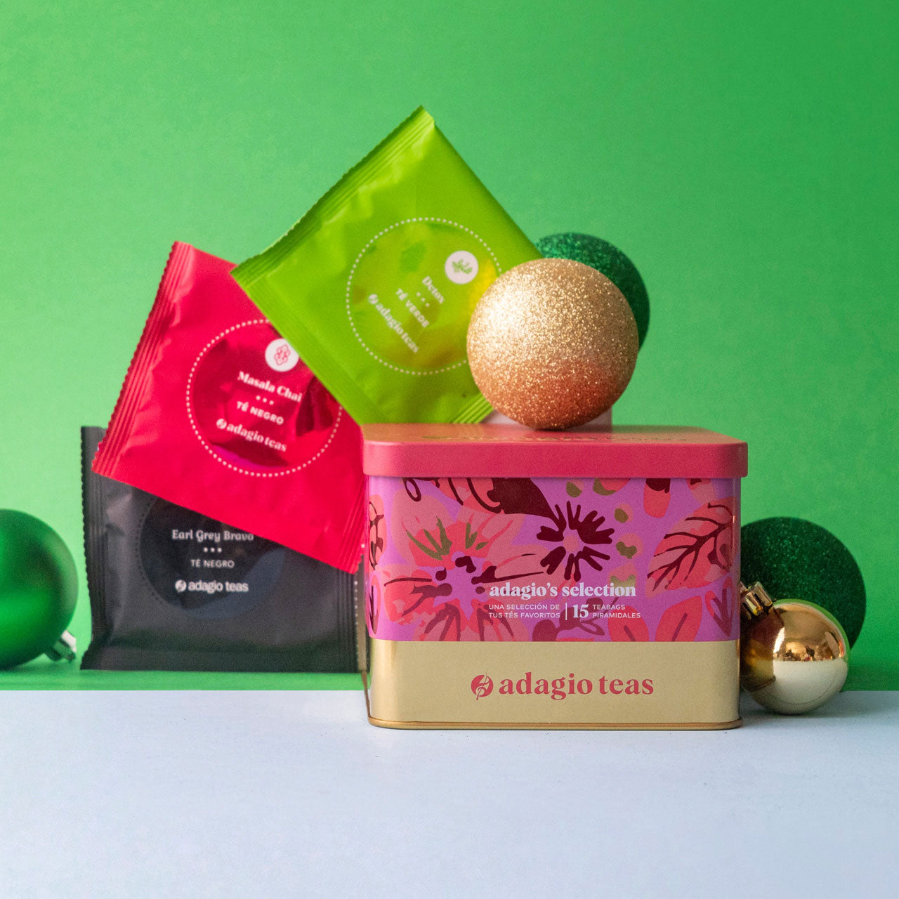 Pack de Té 5 Colores Flores de Verano1#Rosado