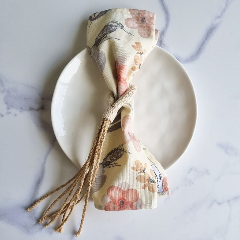 Set Servilletas Roberta3#Beige