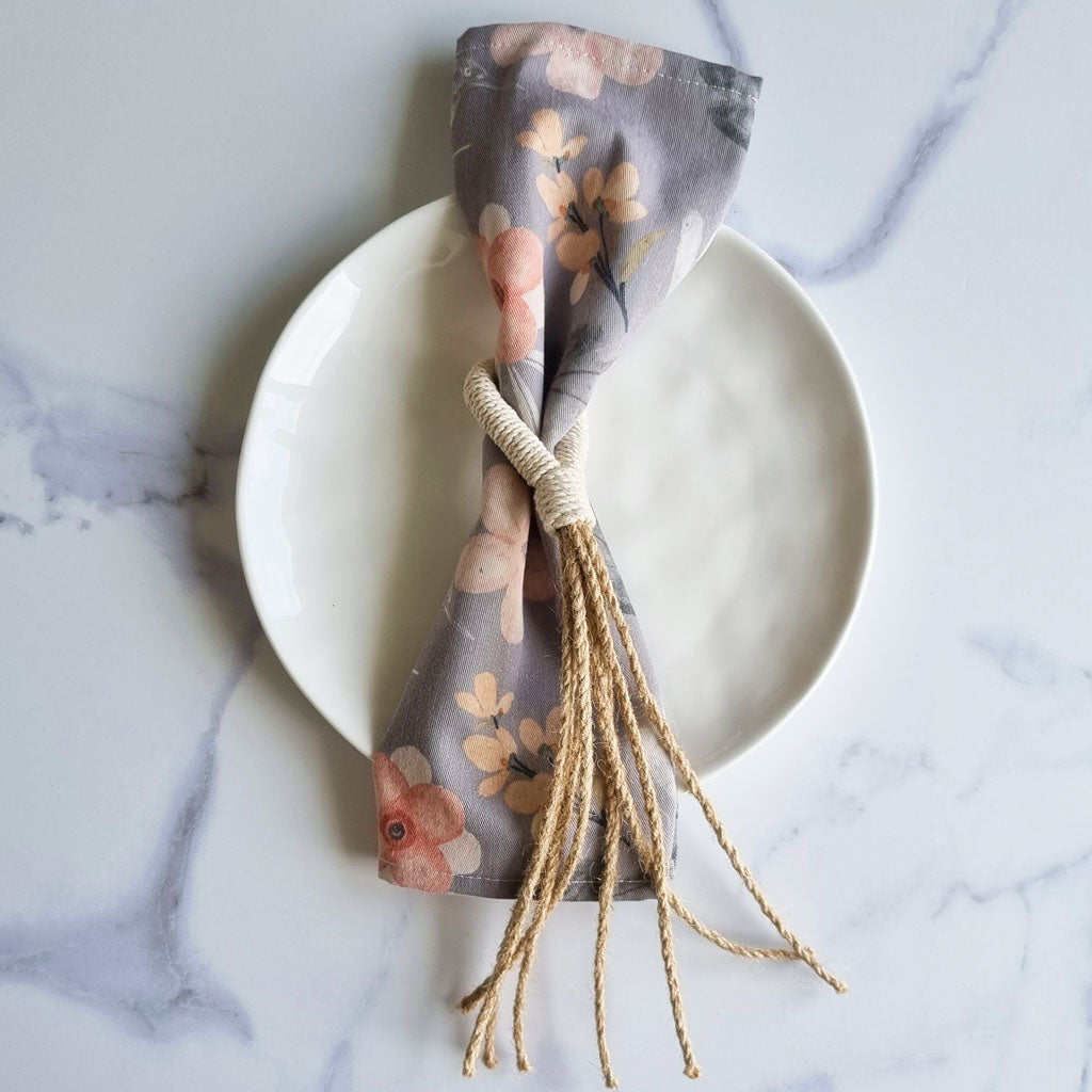 Set Servilletas Roberta2#Gris