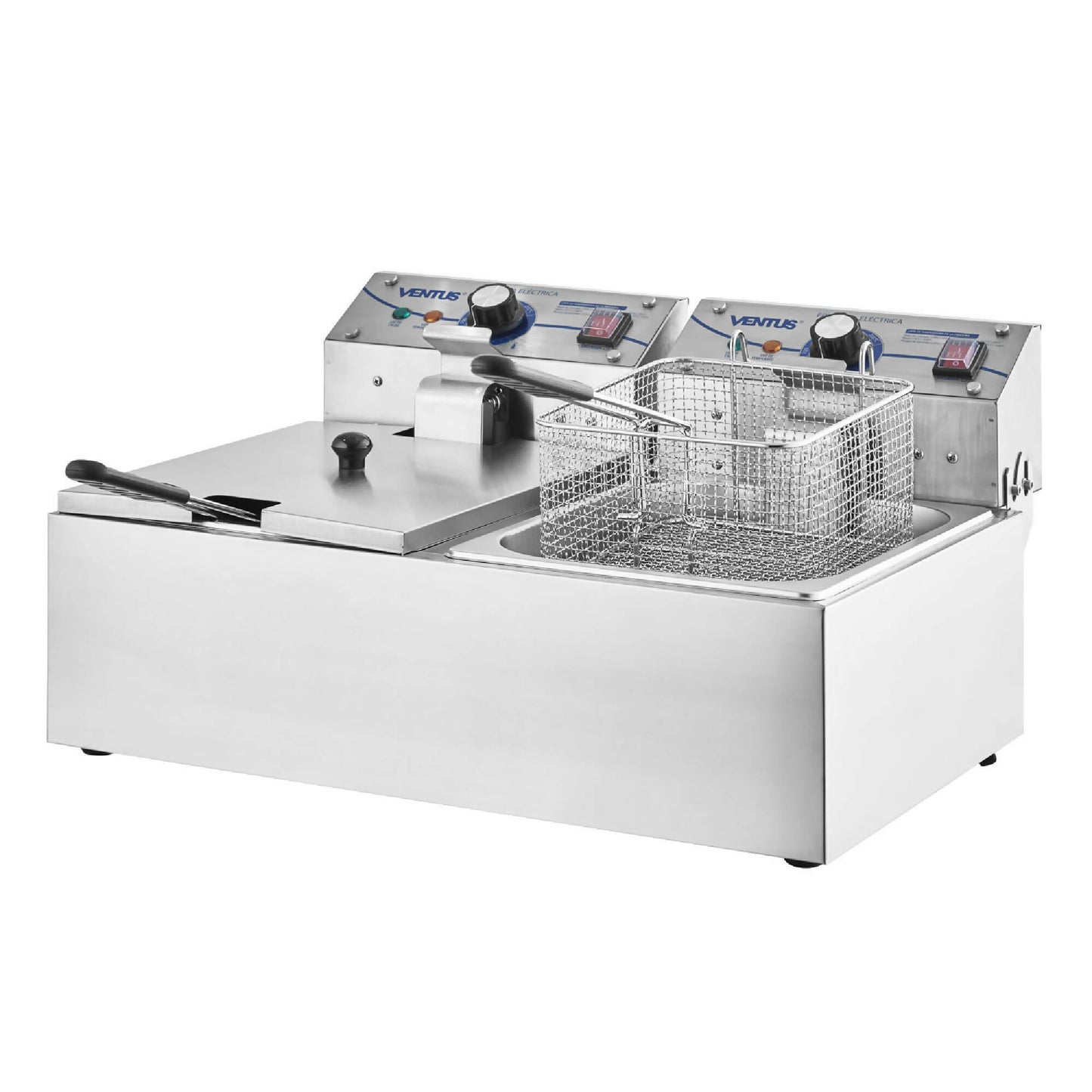 Freidora Sobremesa 6 Litros con 2 Depósitos VFS-0622#Gris