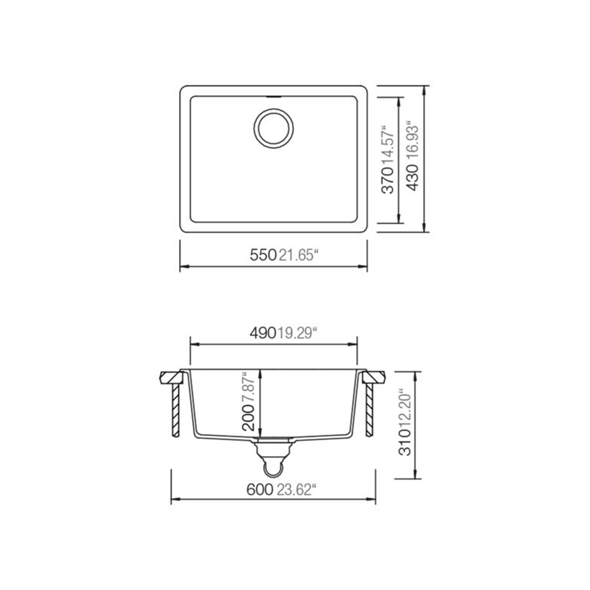 Lavaplatos Soho N 1002#Blanco