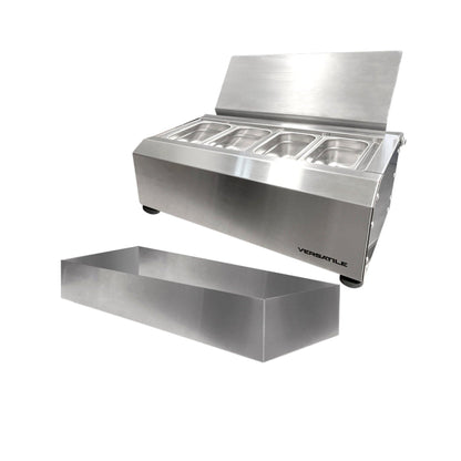 Salsera 4 Estaciones 520 -IN con Bandeja Frio2#Gris