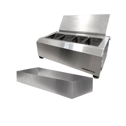 Salsera 4 Estaciones 520 -PO con Bandeja Frio2#Acero