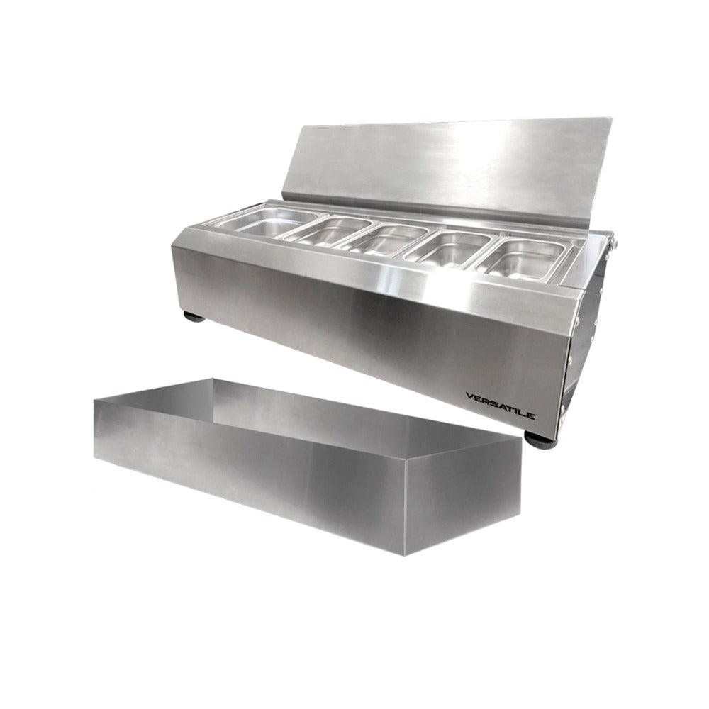 Salsera 5 Estaciones 700 Inox  c/ Bandeja Frio Inox2#Acero