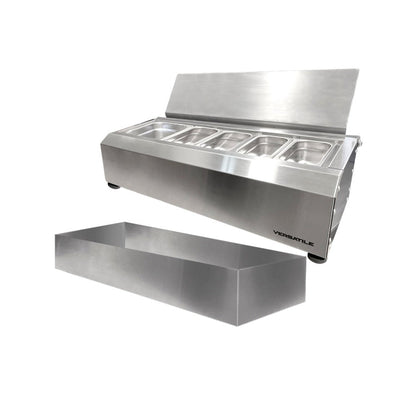 Salsera 5 Estaciones 700 Inox  c/ Bandeja Frio Inox2#Acero