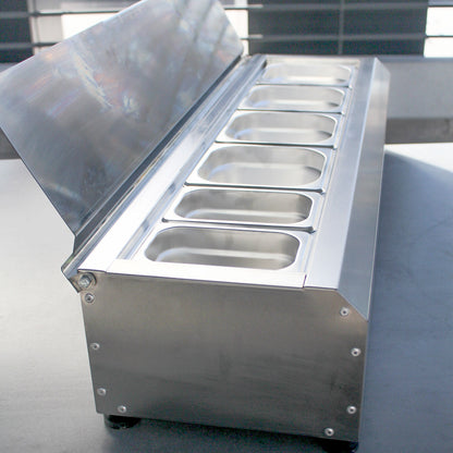 Salsera 6 Estaciones de Sobremesa 960-IN1#Gris plata