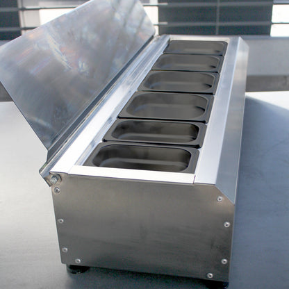 Salsera 6 Estaciones de Sobremesa 960 -PO1#Gris plata