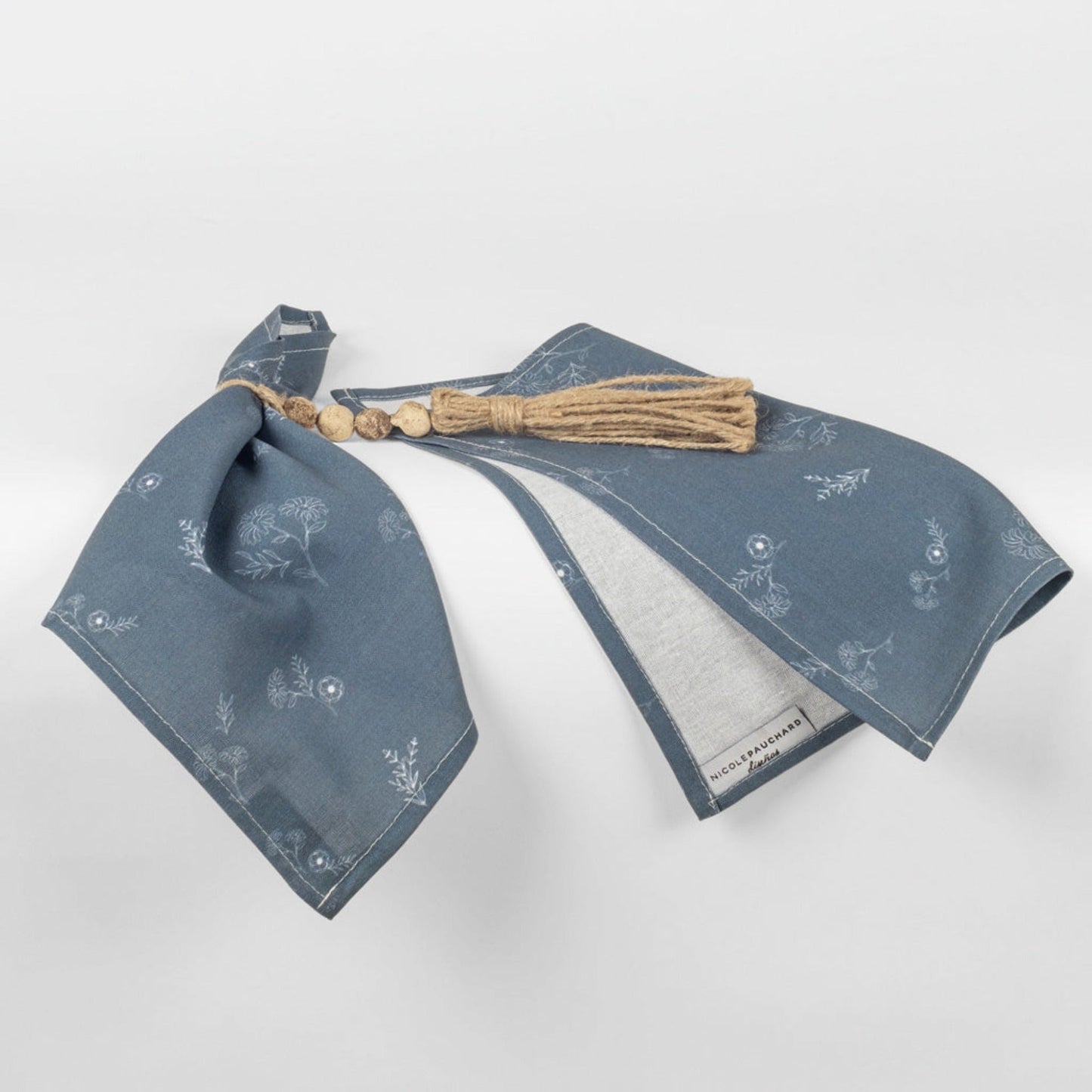 Set 4 Servilletas De Lino Colomba2#Azul