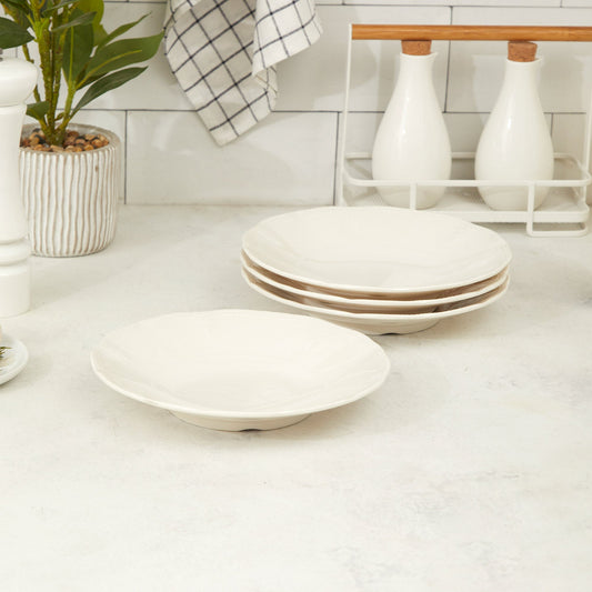 Set 4 Platos Sopa Flores 23,5 Cms1#Blanco