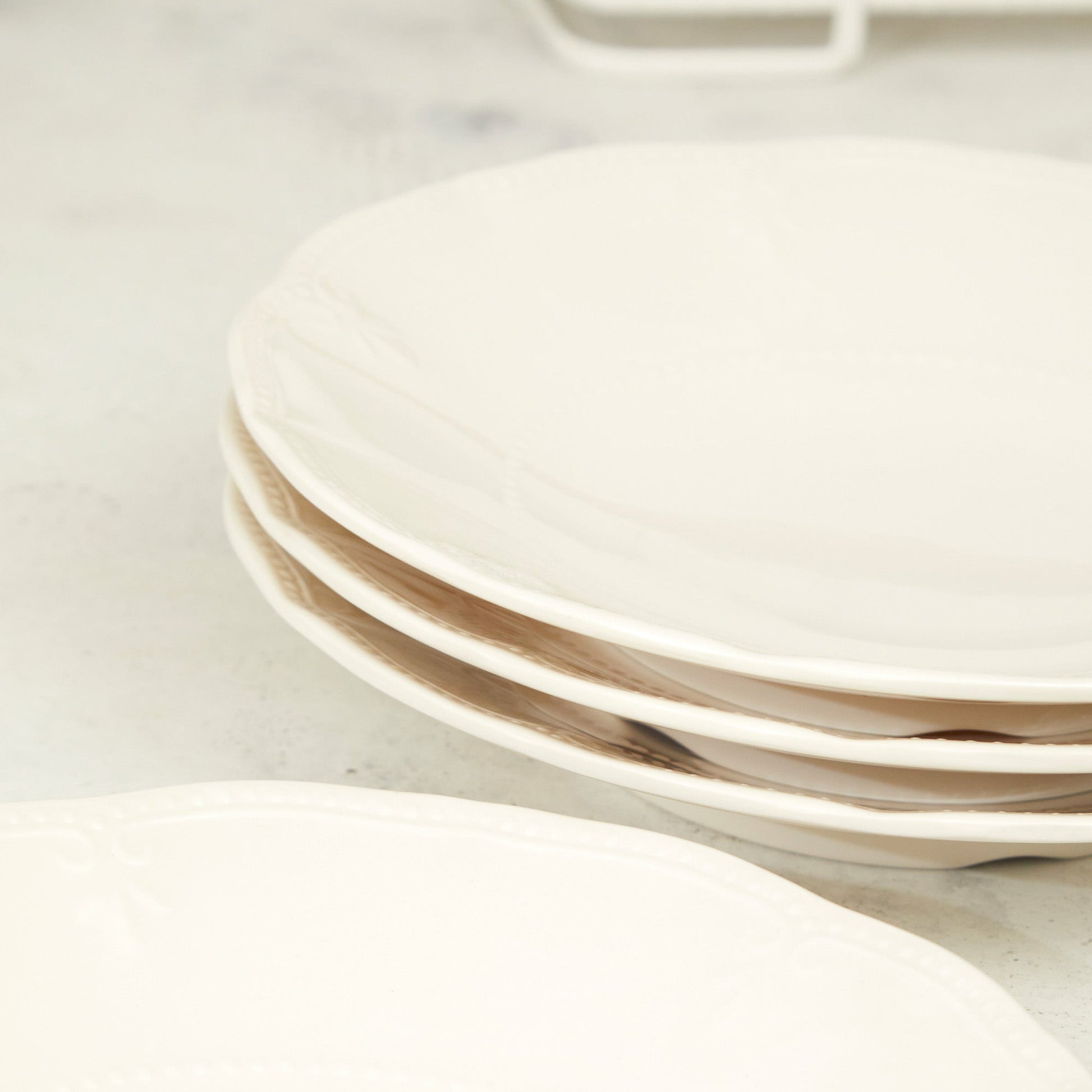 Set 4 Platos Sopa Flores 23,5 Cms2#Blanco