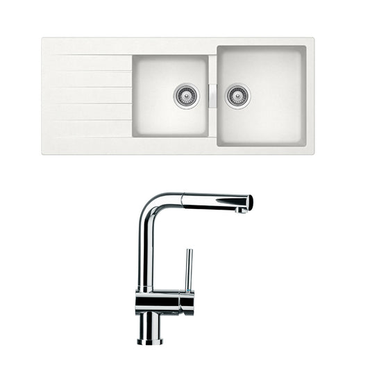 Kit Lavaplatos + Grifería1#Blanco