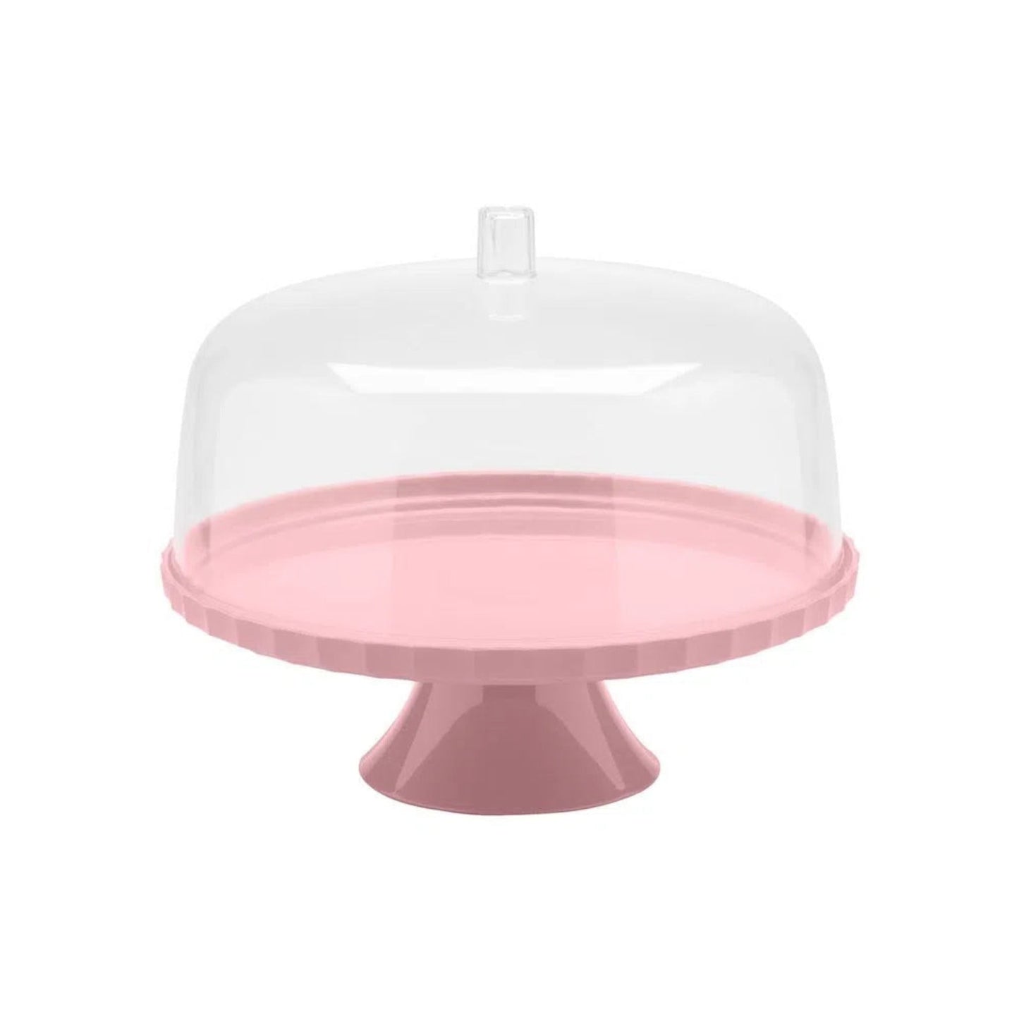 Porta Torta con Pedestal 30 cm1#Rosado