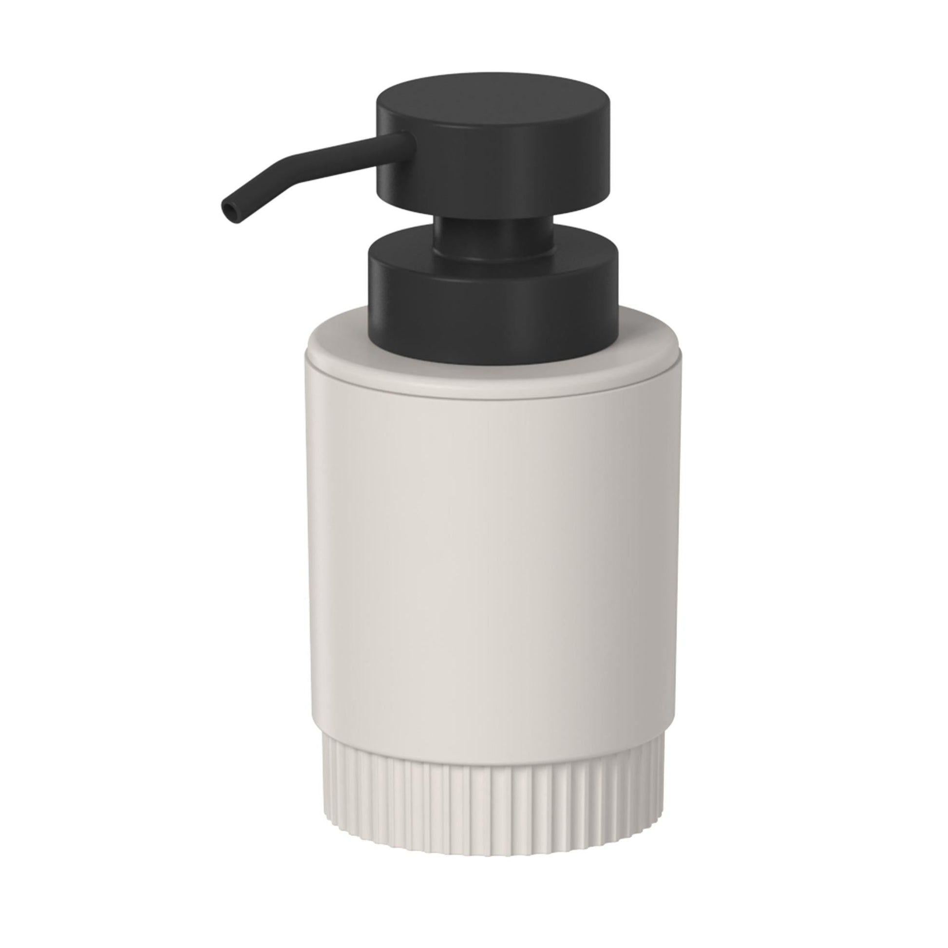 Jabonera Con Dosificador Dorica Con  Negro2#Negro