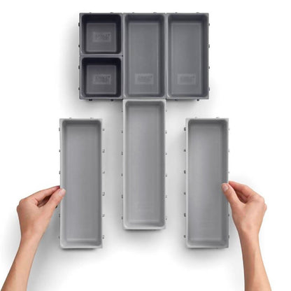 Set Organizador Cajones Blox 7 Pzs2#Gris