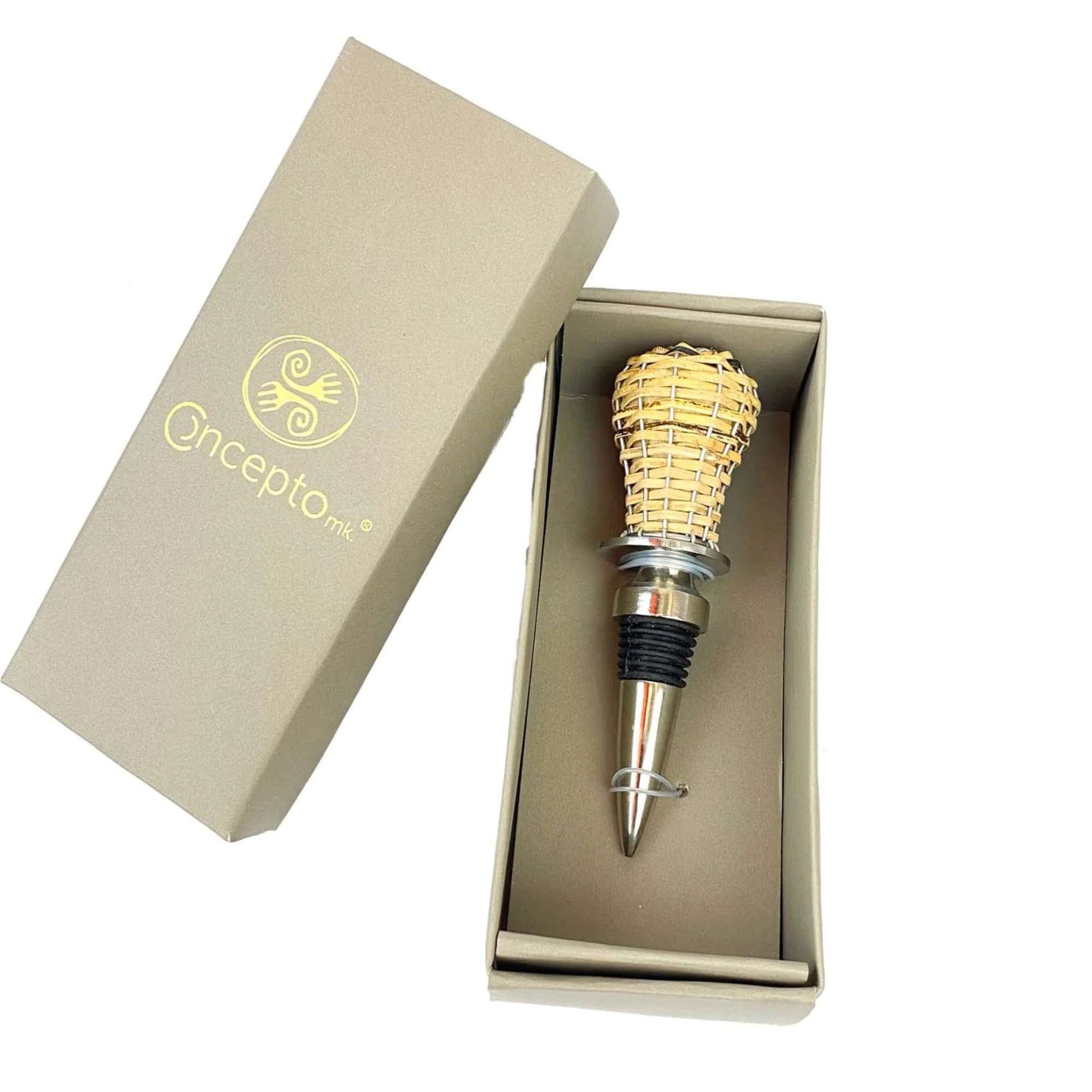 Tapa Botella Rattan3#Natural