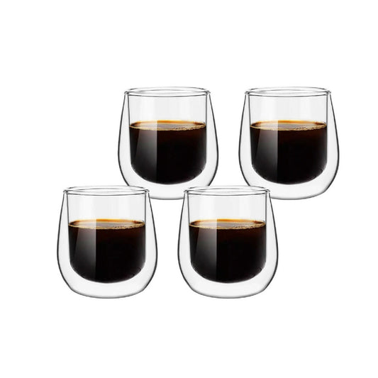 Set 4 Tazas Vidrio Doble Pared Expreso 80 ml1#Sin Color