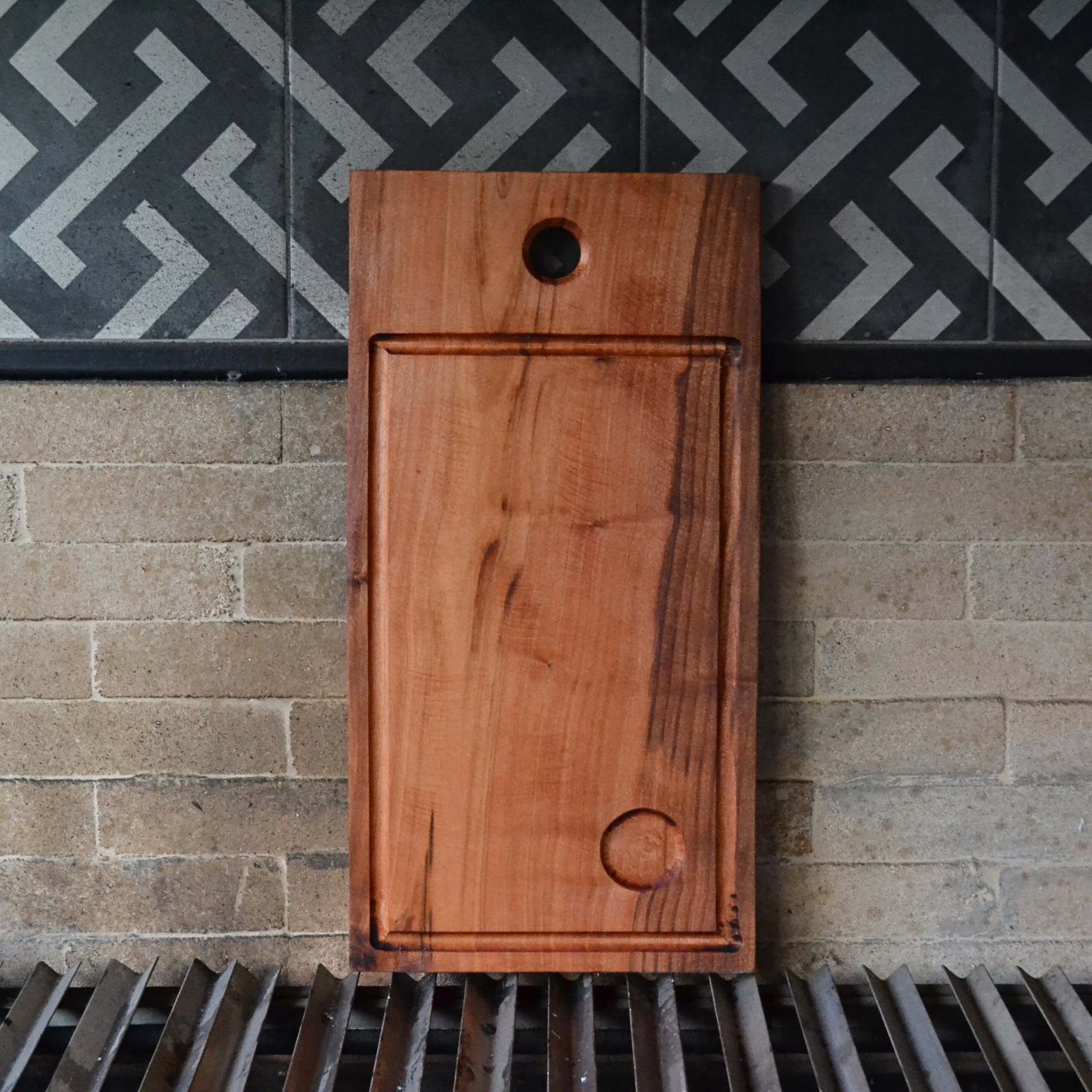 Tabla Asado Porta Sal 50 cms2#Café