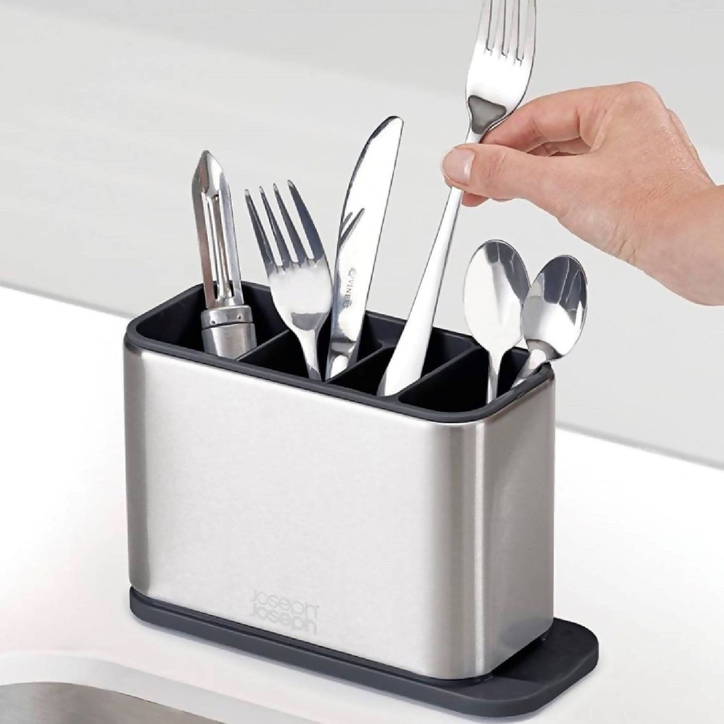 Caddy Organizador Cubiertos1#Gris