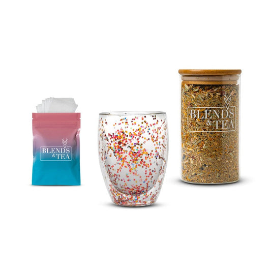 Pack Taza Estrellas + Infusión Color 100gr + 50 Bolsitas de Té1#Multicolor