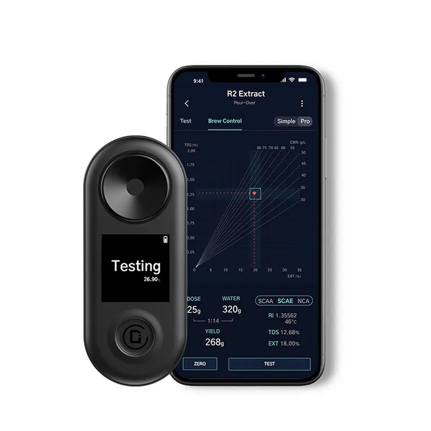 Refractómetro para Café R2 Extract1#Negro