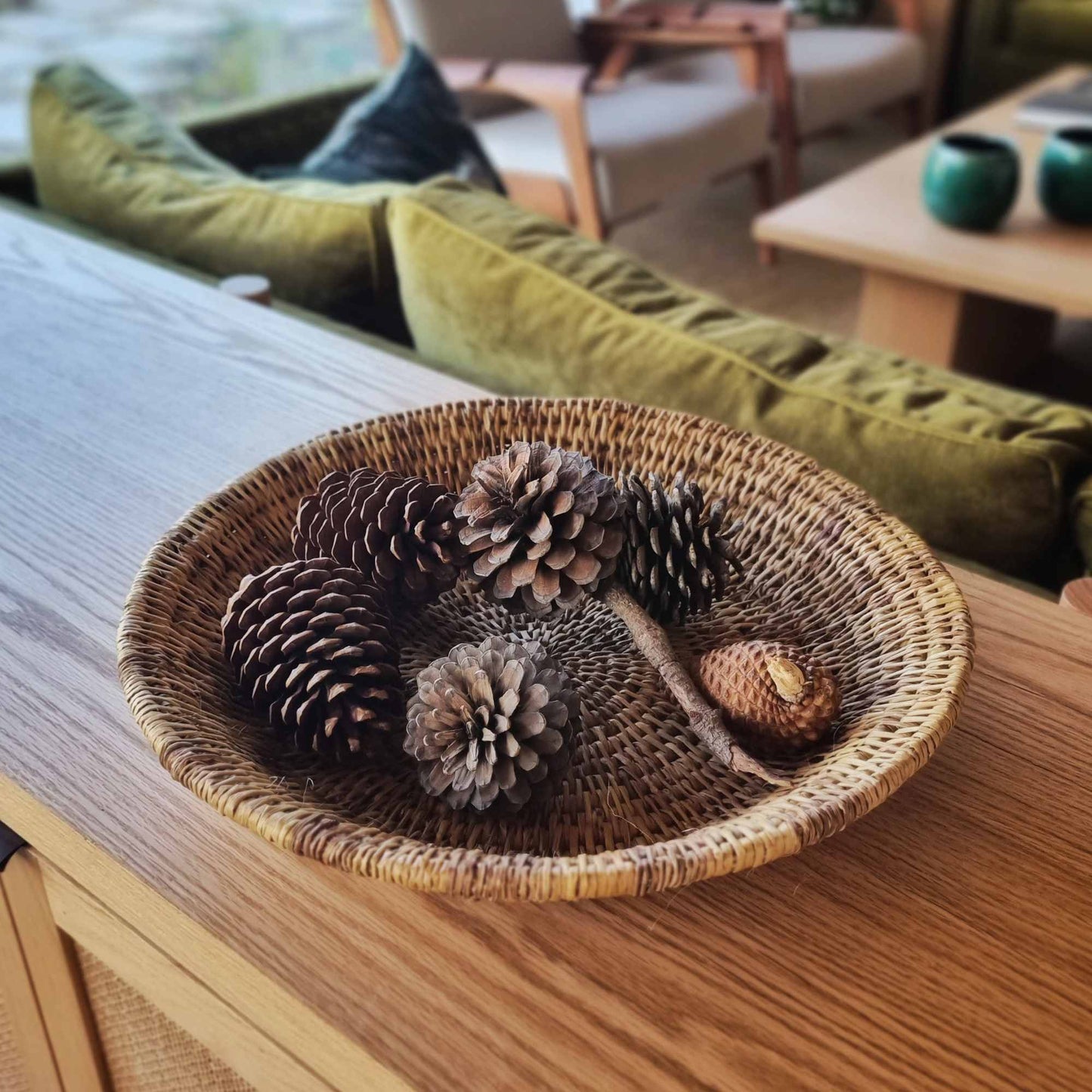 Centro Mesa Fibra Vegetal1#Café