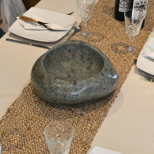 Centro de Mesa Piedra Oscuro1#Gris Oscuro