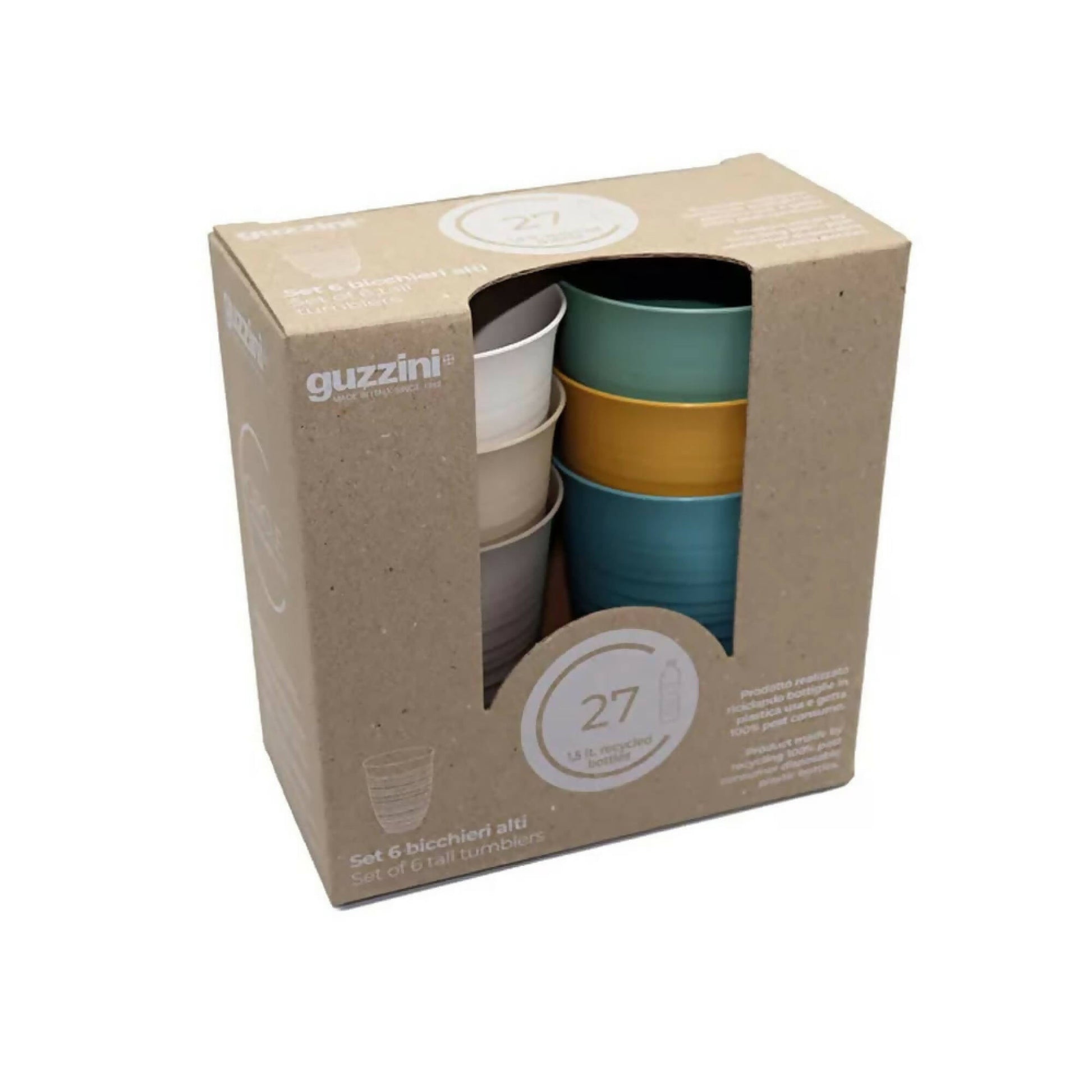Set 6 Vasos Tierra Bajos 350ml3#Multicolor