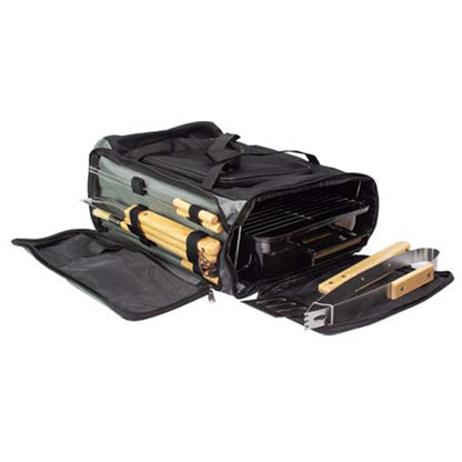 Set Bolso Cooler Parrilla 9 Herramientas3#Negro
