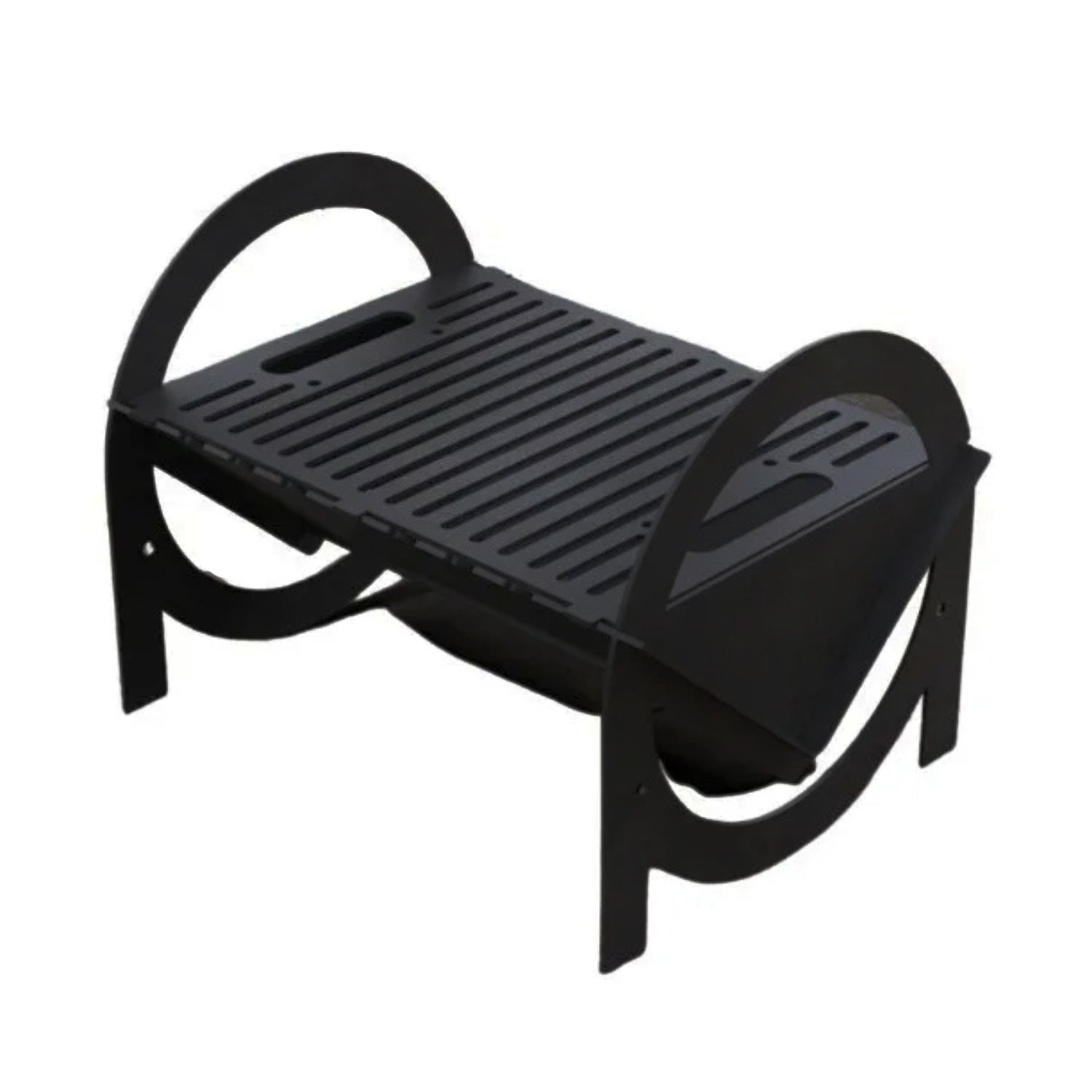 Fogón Brasero Armable De Acero Con Parrilla4#Negro