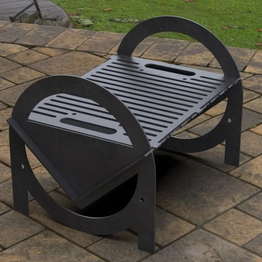 Fogón Brasero Armable De Acero Con Parrilla1#Negro