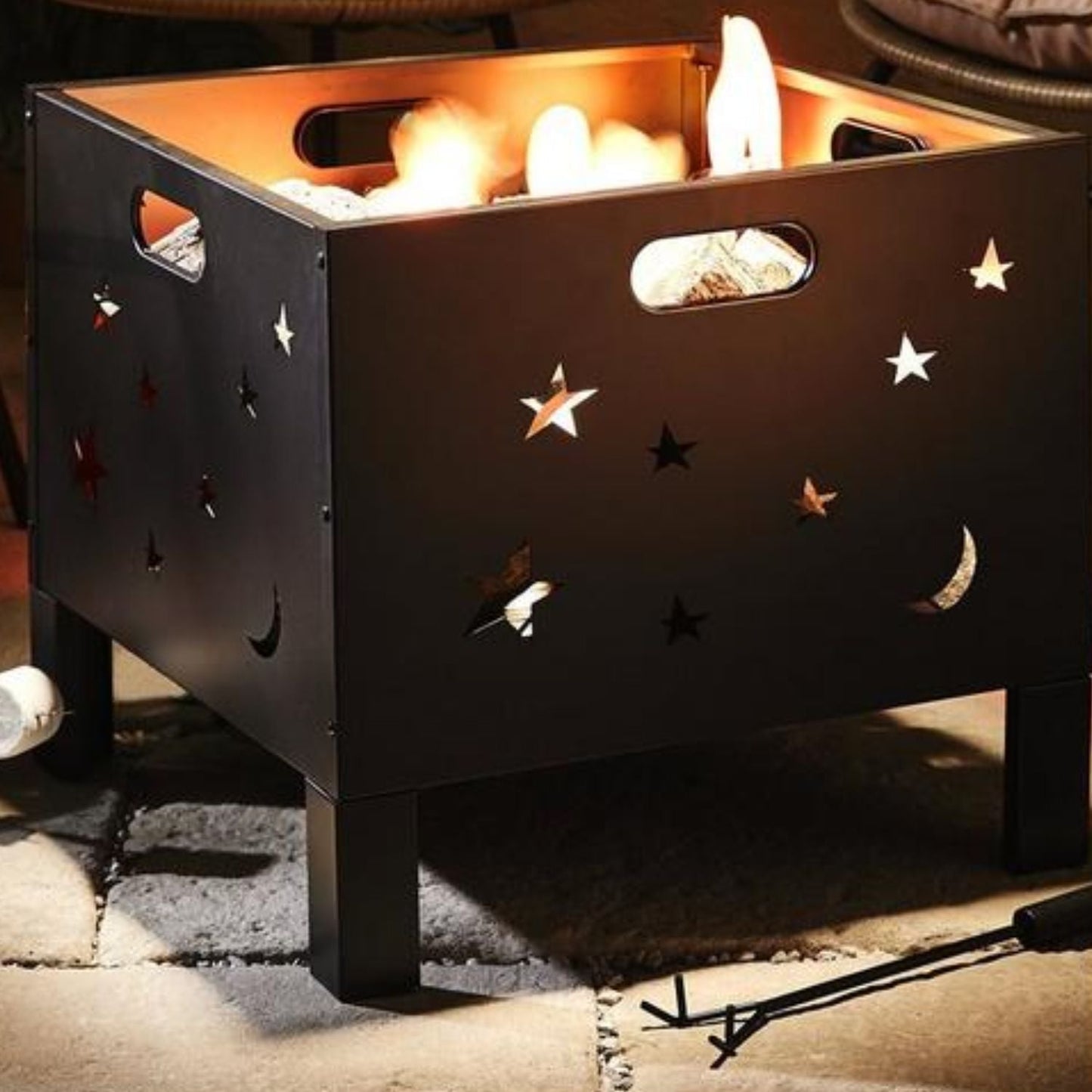 Fogón Brasero Metálico Cuadrado1#Negro