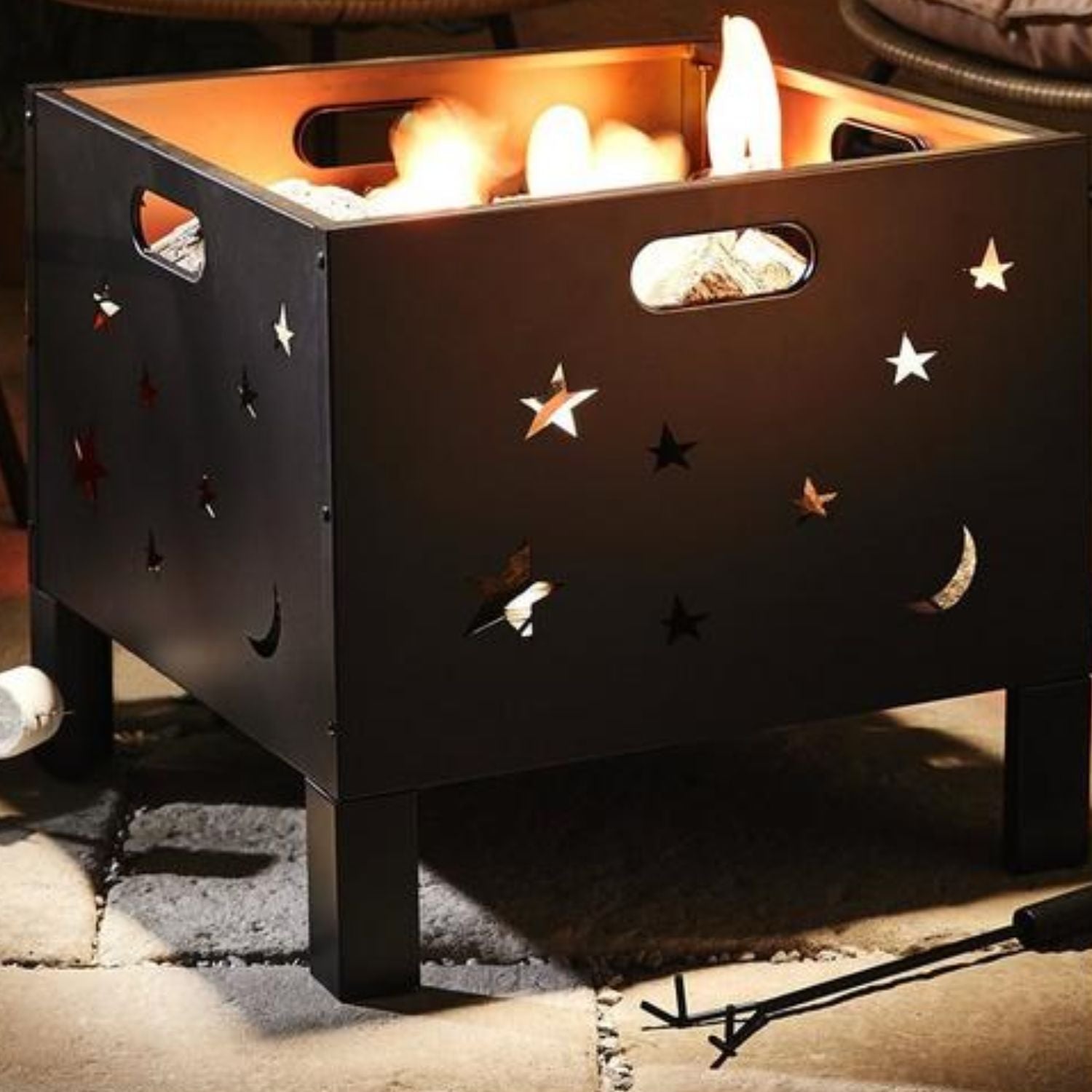 Fogón Brasero Metálico Cuadrado1#Negro