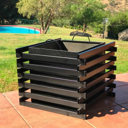 Fogón Brasero De Fierro Para Terraza1#Negro