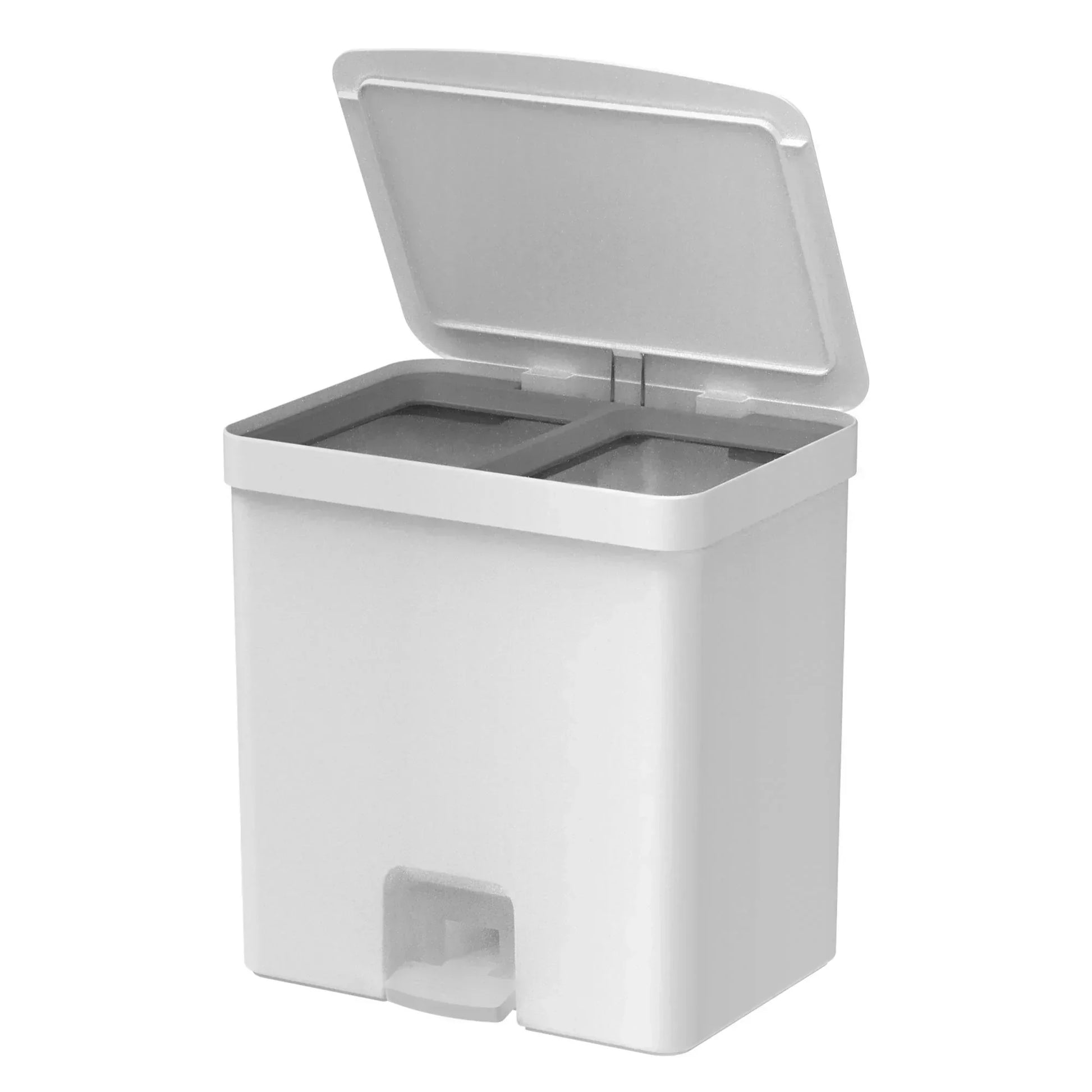 Basurero de Reciclaje Doble Compartimiento Trium 20 Lts1#Blanco