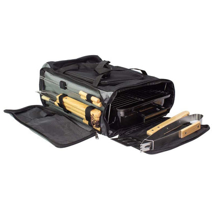 Set Bolso Cooler Parrilla 9 Herramientas2#Negro