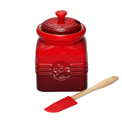 Bote de mermelada con espátula4#Rojo