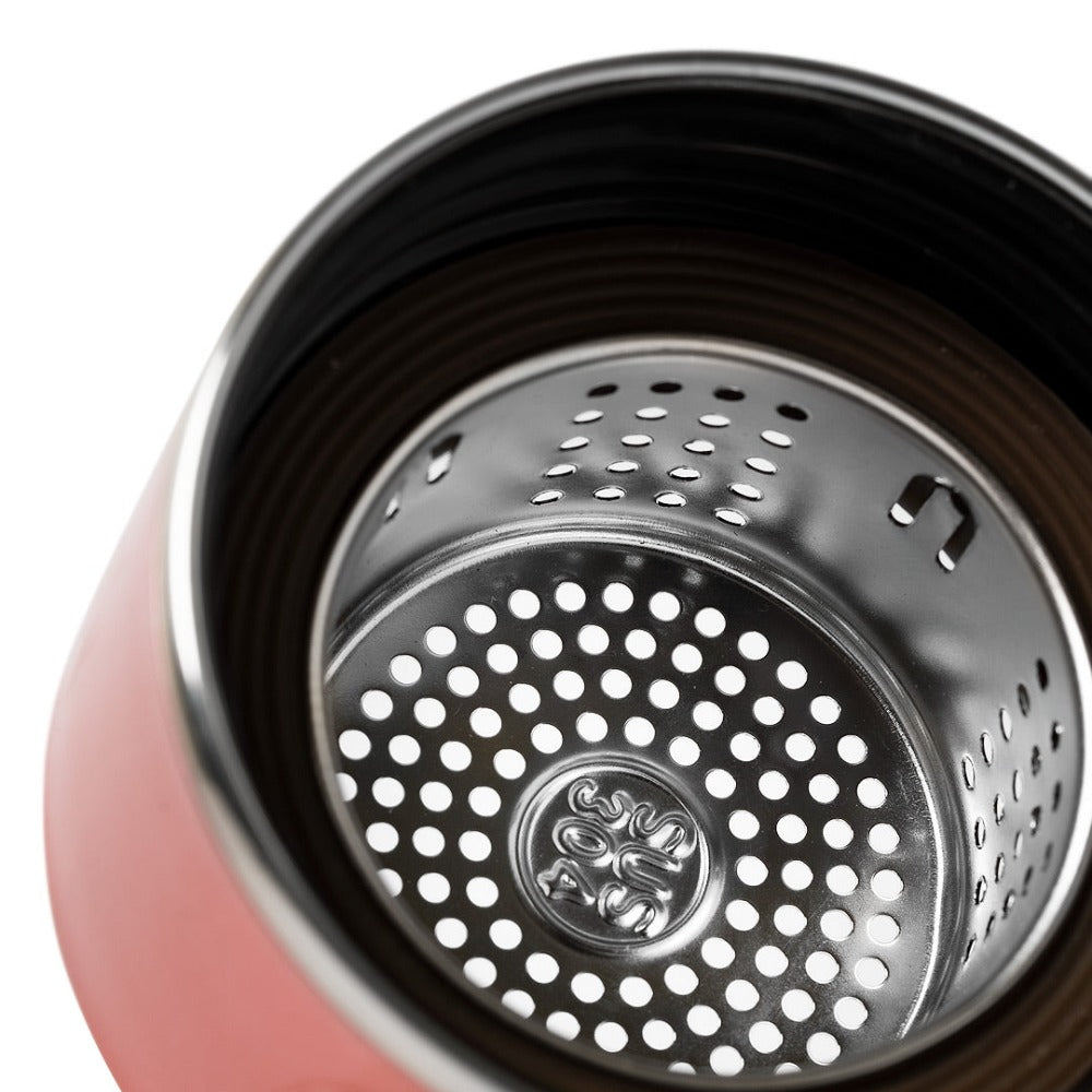 Botella infusora doble vidrio5#Rosado