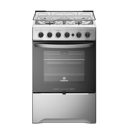 Cocina A Gas 4 Platos Inox Con Triple Llama y Grill M 795 T2#Acero