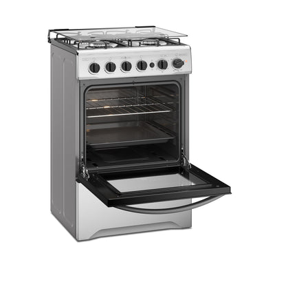 Cocina A Gas 4 Platos Inox Con Triple Llama y Grill M 795 T4#Acero
