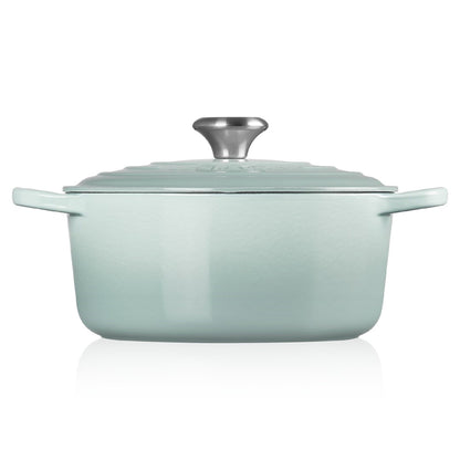 Olla Redonda 24cm Hierro Fundido Sea Salt2#Celeste