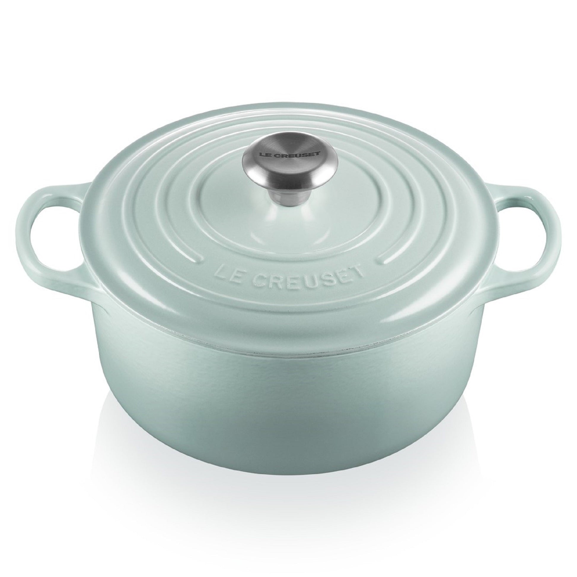 Olla Redonda 24cm Hierro Fundido Sea Salt3#Celeste