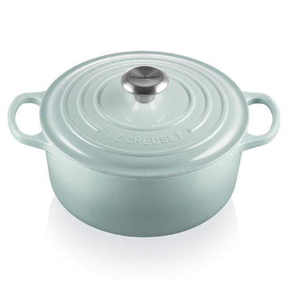 Olla Redonda 24cm Hierro Fundido Sea Salt3#Celeste